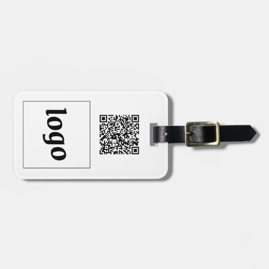 Logo QR Code Zakelijke Promotie Bagagelabel (Voorkant horizontaal)