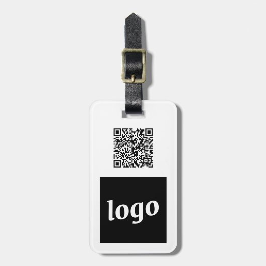 Logo QR Code Zakelijke Promotie Bagagelabel (Voorkant verticaal)