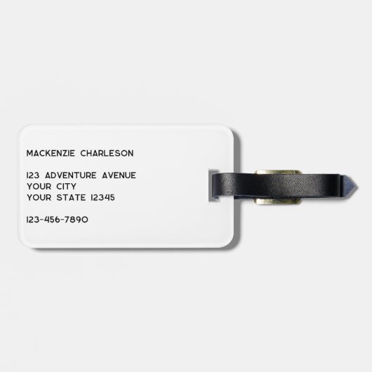 Logo QR Code Zakelijke Promotie Bagagelabel (Achterkant horizontaal)