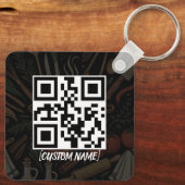 Logo QR-code Zakelijke Promotie Sleutelhanger (Achterkant)