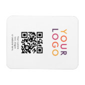 Logo QR-code Zakelijke Sjabloon Wit Magneet (Horizontaal)