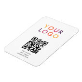 Logo QR-code Zakelijke Sjabloon Wit Magneet (Linkerzijde)