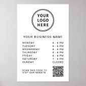Logo QR-code Zakelijke uren Website Poster (Voorkant)