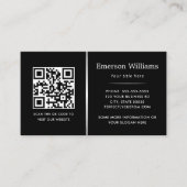 Logo QR-code zilvergrijze verdichting zwart Visitekaartje (Voorkant)