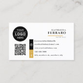 Logo QR Code Zwart Goud Bakkerij Visitekaartje (Achterkant)