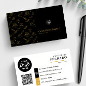 Logo QR Code Zwart Goud Bakkerij Visitekaartje