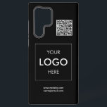 Logo QR-code zwart Samsung Galaxy Hoesje<br><div class="desc">Uw logo- en QR-code</div>