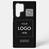 Logo QR-code zwart Samsung Galaxy Hoesje (Achterkant)