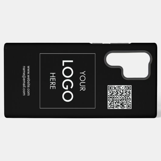 Logo QR-code zwart Samsung Galaxy Hoesje (Achterkant horizontaal)