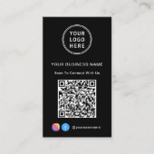 Logo QR-code Zwart Verbind met Ons Visitekaartje (Voorkant)