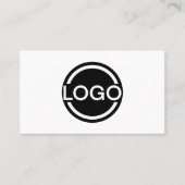 Logo QR-code Zwart & Wit Zakelijk Visitekaartje (Voorkant)