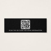 Logo QR code zwarte stud oorbel display kaart (Achterkant)