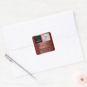 Logo QR-codenaam Bedankt voor het winkelen Web Soc Vierkante Sticker (Envelop)