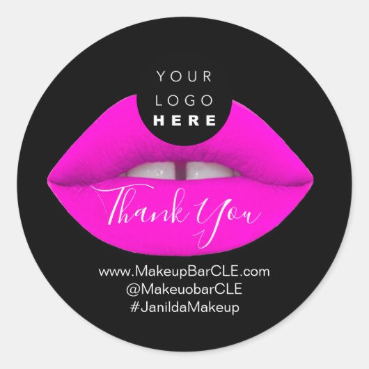 Logo QR-codenaam Hartelijk dank voor het winkelen  Ronde Sticker (Voorkant)