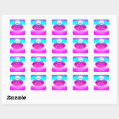Logo QR-codenaam Hartelijk dank voor het winkelen Vierkante Sticker (Vel)