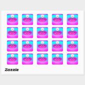 Logo QR-codenaam Hartelijk dank voor het winkelen Vierkante Sticker (Vel)