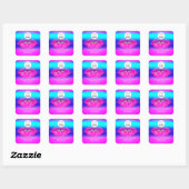 Logo QR-codenaam Hartelijk dank voor het winkelen  Vierkante Sticker (Vel)