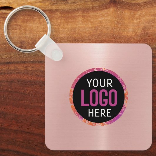 Logo, QR-codetekst Sleutelhanger (Voorkant)