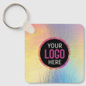 Logo, QR-codetekst Sleutelhanger (Voorkant)