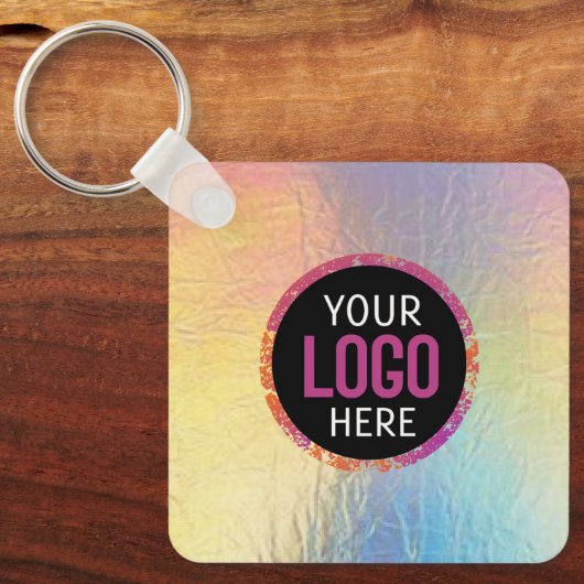 Logo, QR-codetekst Sleutelhanger (Voorkant)