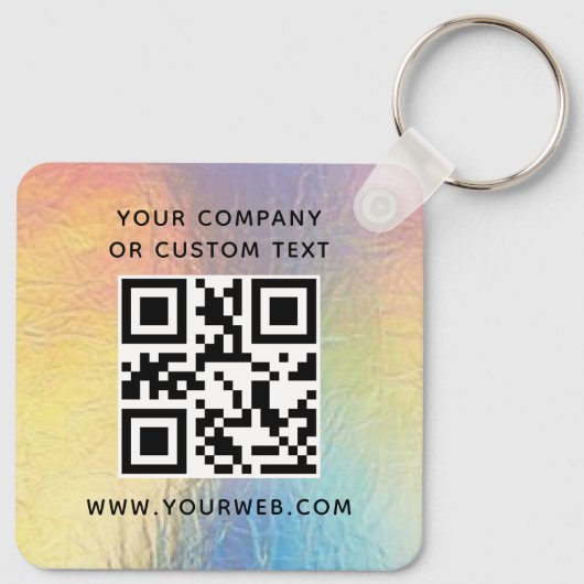 Logo, QR-codetekst Sleutelhanger (Achterkant)