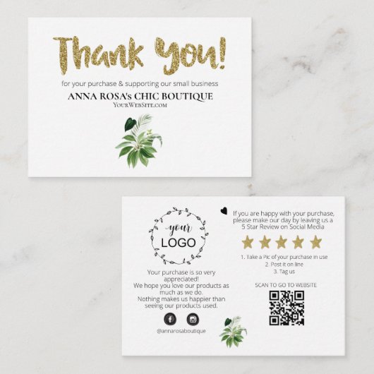 *~* LOGO QR DANK U Review EXOTISCHE TROPISCHE AP8 Informatiekaartje (Voorkant / Achterkant)