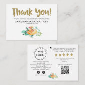 *~* LOGO QR DANK U Review ROZEN BLOEM AP8 Informatiekaartje (Voorkant / Achterkant)