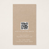 Logo QR Kraft papier oorbel display kaart (Achterkant)