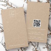 Logo QR Kraft papier oorbel display kaart