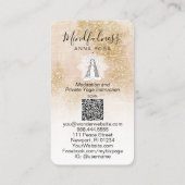 *~* Logo QR Meditatie Mindfulness Mandala Godin Visitekaartje (Achterkant)