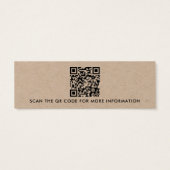 Logo QR-stuks met kraftpapier Mini Visitekaartjes (Achterkant)