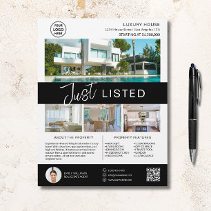 Logo QR voor te koop staand huis onroerend goed Flyer