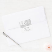 Logo QRCode Online Winkel Glitter Zilver Grijs Wit Vierkante Sticker (Envelop)