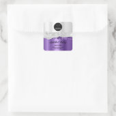 Logo QRCode Online Winkel Strokes Zilvergrijs Paar Vierkante Sticker (Tas)