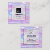 Logo QRCODE Winkelen Professionele Ombre Holograph Vierkante Visitekaartje (Voorkant / Achterkant)