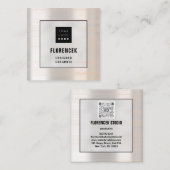 Logo QRCODE Winkelholografen Meup Minimalisme Roos Vierkante Visitekaartje (Voorkant / Achterkant)