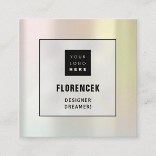 Logo QRCODE Winkelholografie Minimalisme Vierkante Visitekaartje