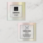 Logo QRCODE Winkelholografie Minimalisme Vierkante Visitekaartje (Voorkant / Achterkant)