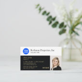 Logo Real Estate Agent Photo Professional invoegen Visitekaartje (Staand voorkant)