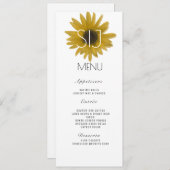 Logo Realistisch menu Zonnebloem voor bruiloft (Voorkant / Achterkant)