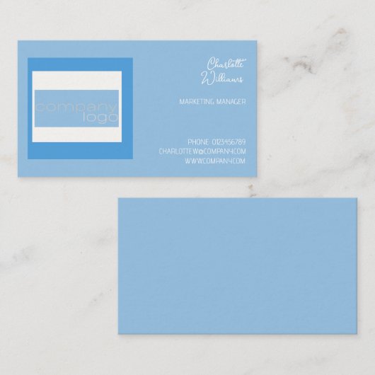 LOGO RECTANGSATEKST VAN KLANTMAATSCHAPPIJ VISITEKAARTJE (Voorkant / Achterkant)