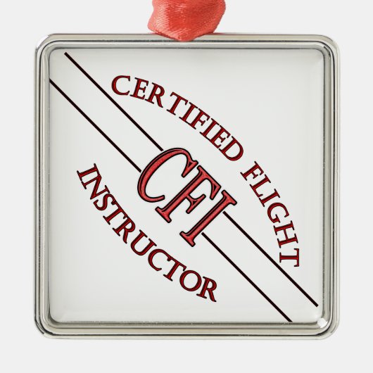 LOGO RED CSF CERTIFIFIFIFIED FLIGHT INSTRUCTOR METALEN ORNAMENT (Voorkant)