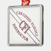 LOGO RED CSF CERTIFIFIFIFIED FLIGHT INSTRUCTOR METALEN ORNAMENT (Links)
