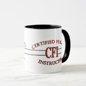 LOGO RED CSF CERTIFIFIFIFIED FLIGHT INSTRUCTOR MOK (Voorkant rechts)