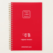 Logo Red & White Monogram Business Planner 2023 (Voorkant)