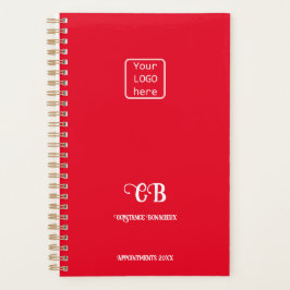 Logo Red & White Monogram Business Planner 2023