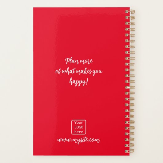 Logo Red & White Monogram Business Planner 2023 (Achterkant)