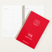 Logo Red & White Monogram Business Planner 2023 (Display)