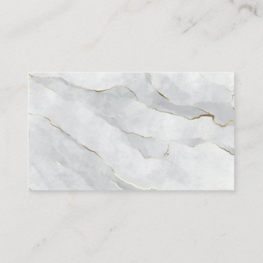 Logo reinigen | Witte goudmarmer Visitekaartje (Achterkant)