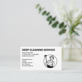 Logo reinigingsdiensten | Schoonmaak in vloeibare  Visitekaartje (Staand voorkant)